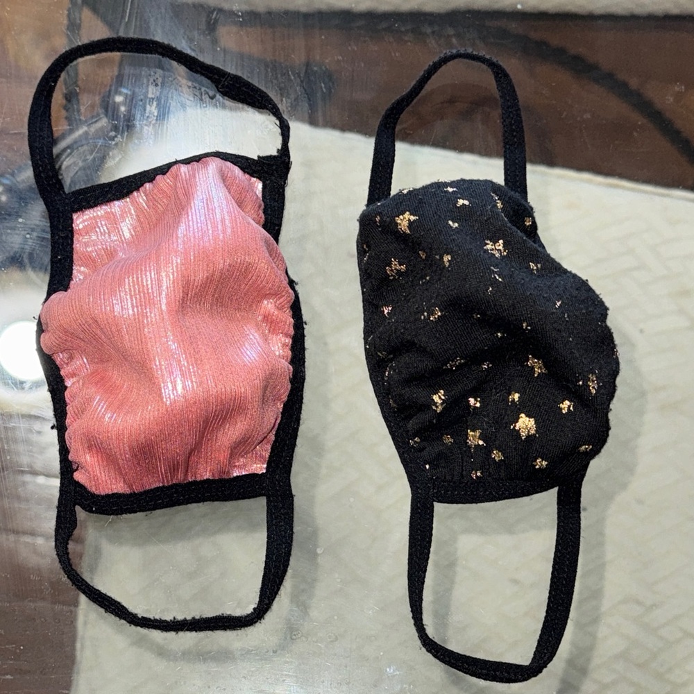 Kids Pink and Black Face Masks